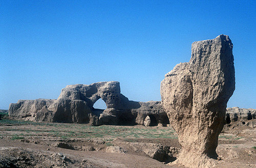 Ruins of famous city of Kaochang, founded 450 AD, ancient capital of the Uyghurs, China